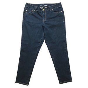 Lane Bryant Women's Genius Fit High Rise Jeggings Skinny Jeans Dark Wash Size 20